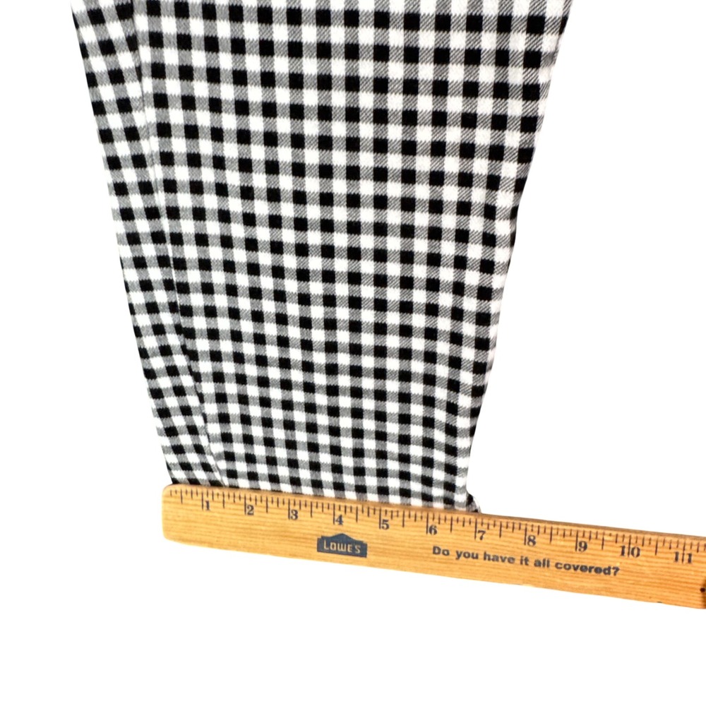 Belle Kim Gravel Gingham Capri Pants XXS Black White Cropped Minimal Casual‎ - Picture 6 of 8